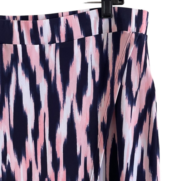 MICHAEL Michael Kors navy, pink & white tulip split maxi skirt - Picture 4 of 10